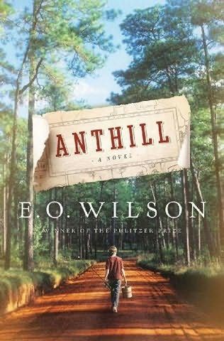 Omslaget til Anthill viser ein gut som går langs ein skogsveg
