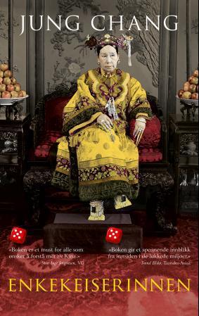 Omslaget til Enkekeiserinnen viser eit portrettfoto i farge av enkekeiserinne Cixi
