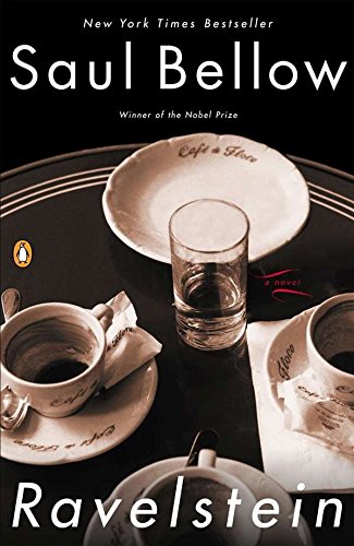 Omslaget til Ravelstein viser eit kaffeservise på eit serveringsbrett.